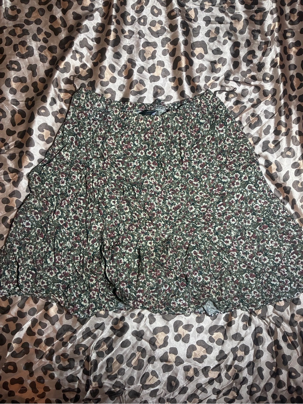 ⭒ beautiful vintage blue floral skirt
